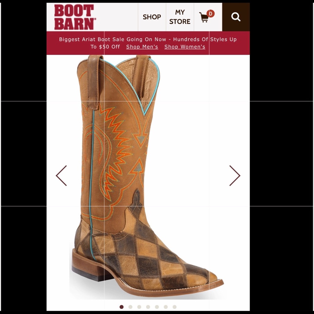 Anderson beans Men’s Patchwork cowboy boots